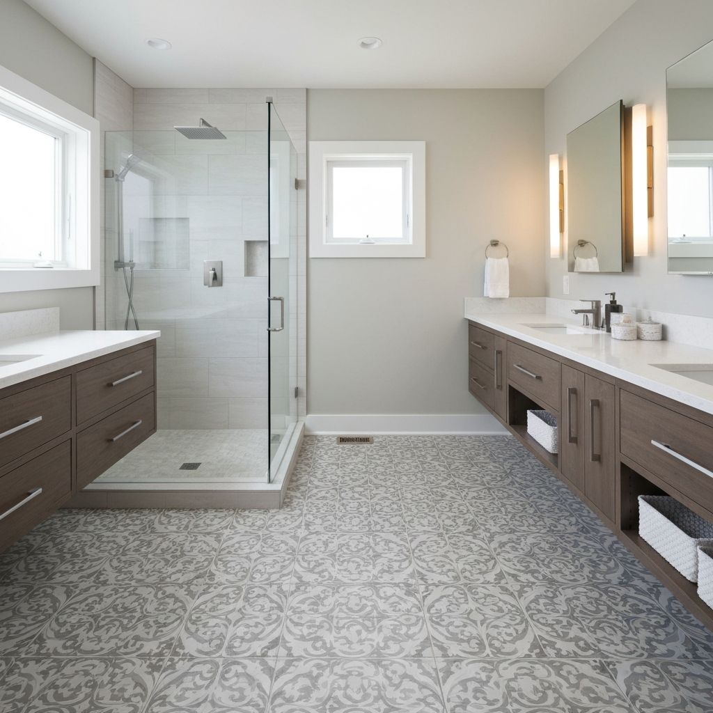 Marble-Look Tile Entry